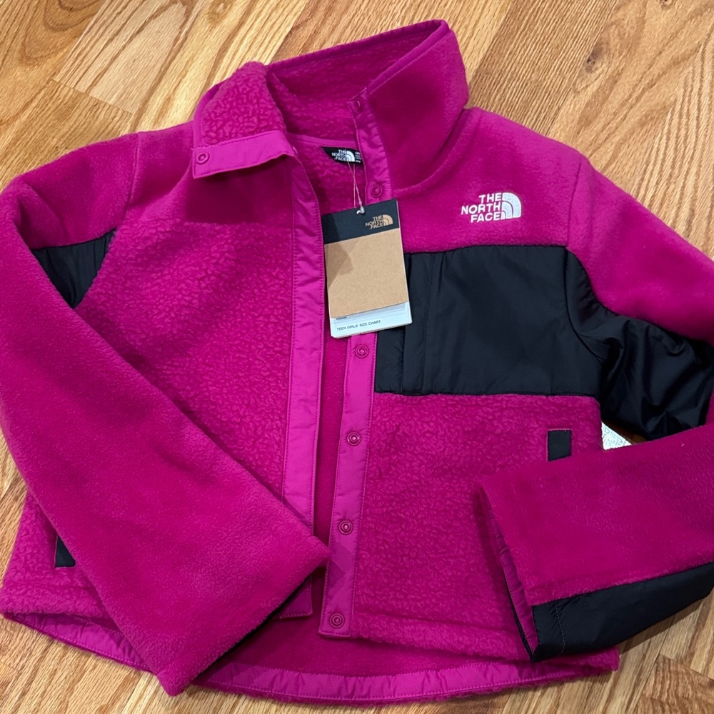 The North Face Fuchsia and Black Fleece Jacket
